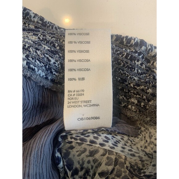 FREE PEOPLE Womens XS Black White Snake Animal Print Long Balloon Sleeve Blouse - Picture 5 of 6